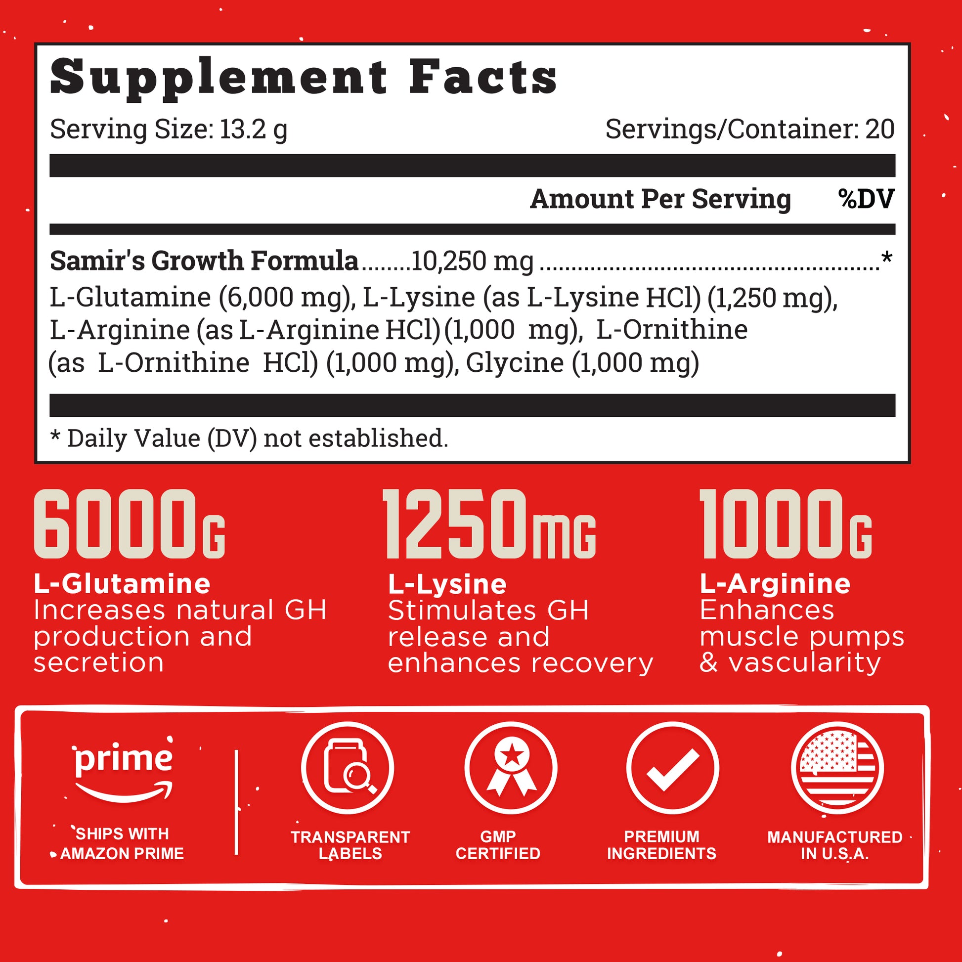Replica GH supplement facts