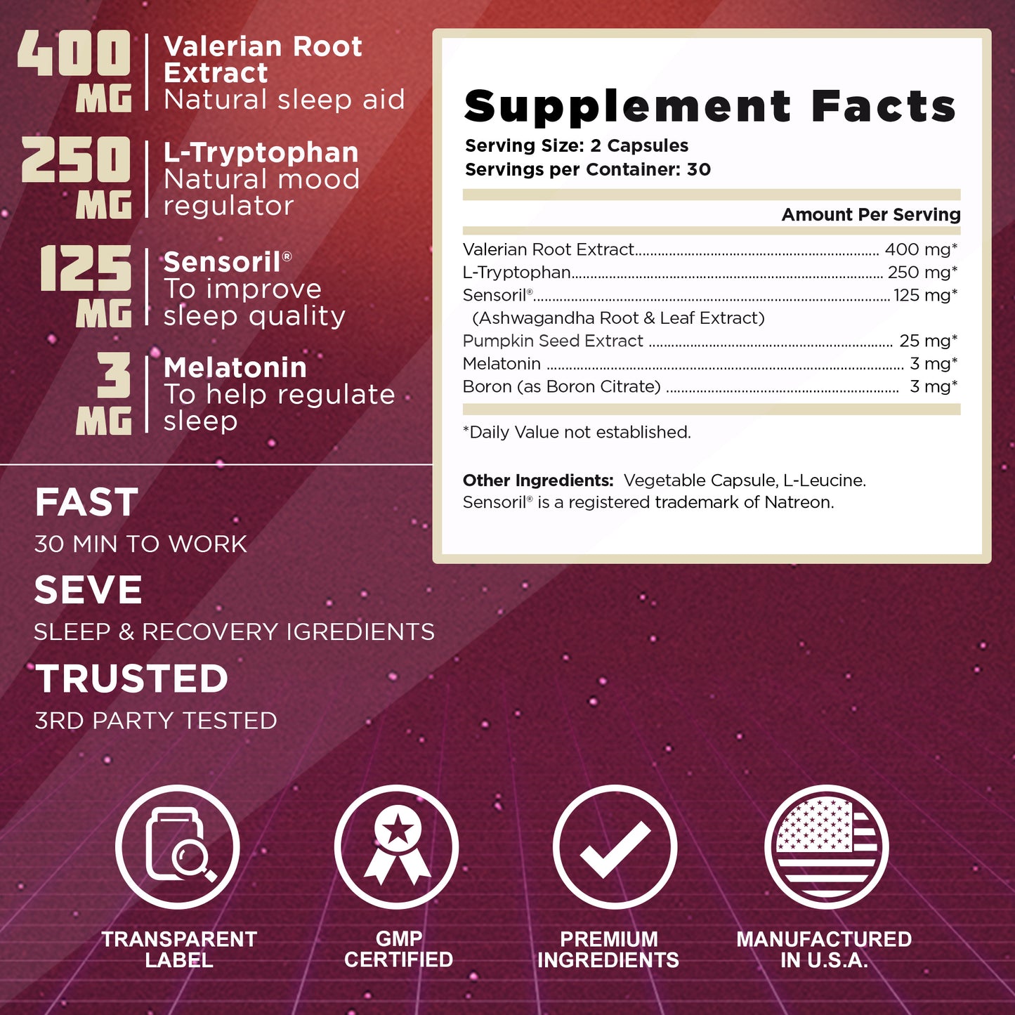Vintage Bliss™ supplement facts